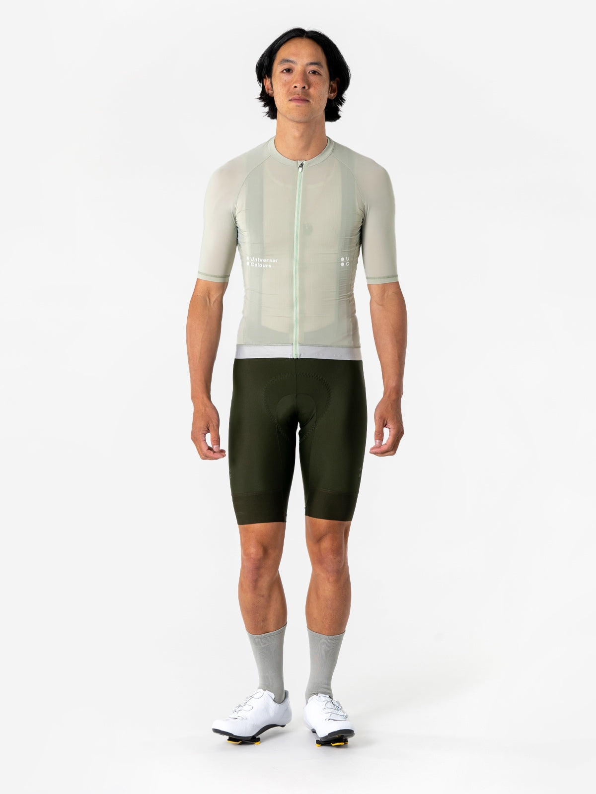 Universal Colours Men&#39;s Mono Cycling Jersey - Sage Grey | CYCLISM Manila