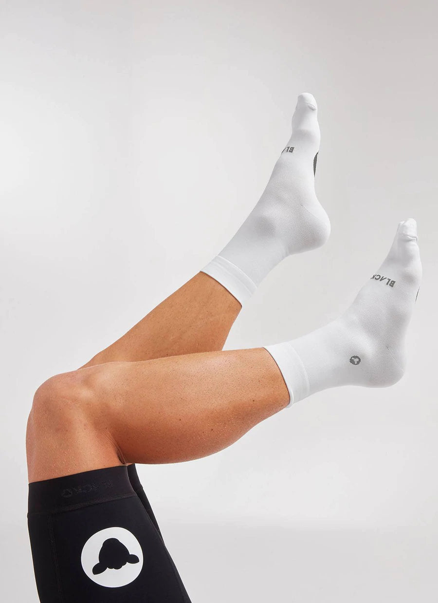 Black Sheep Cycling Essentials 3DKnit Crew Sock - White | CYCLISM Manila