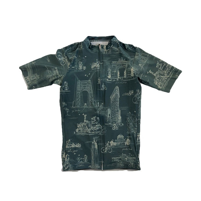 Ostroy Men&#39;s NYC Monuments Jersey / Blue Green | CYCLISM