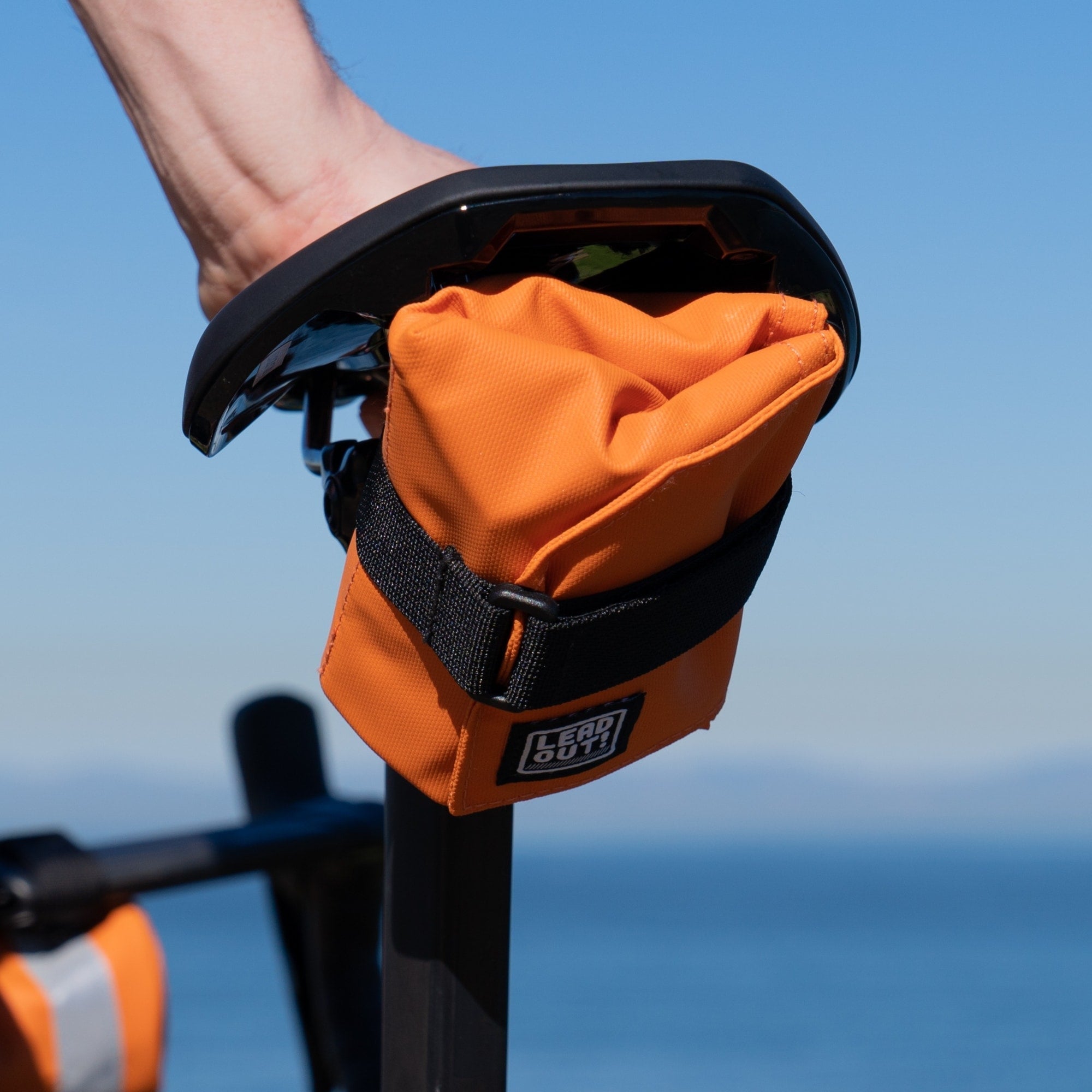 Lead Out! Bicycle Saddle Bag - Orange | CYCLISM